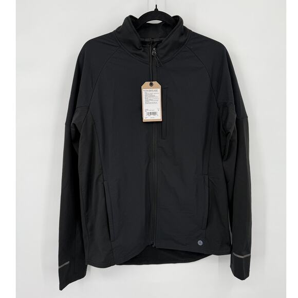 NWT prAna Mens Ice Flow Hybrid Jacket Full Zip Soft Shell Black Size M - Picture 1 of 8